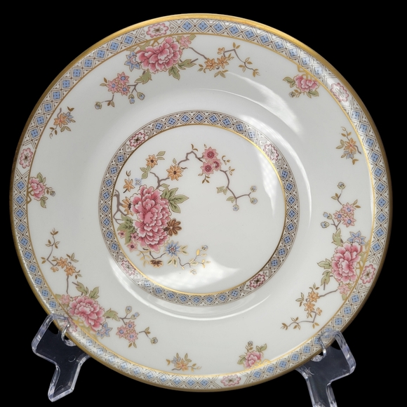 4 Royal Doulton England "Canton" Salad Plates 8" H 5052 MCM 1977 Gold Trim - Picture 3 of 9